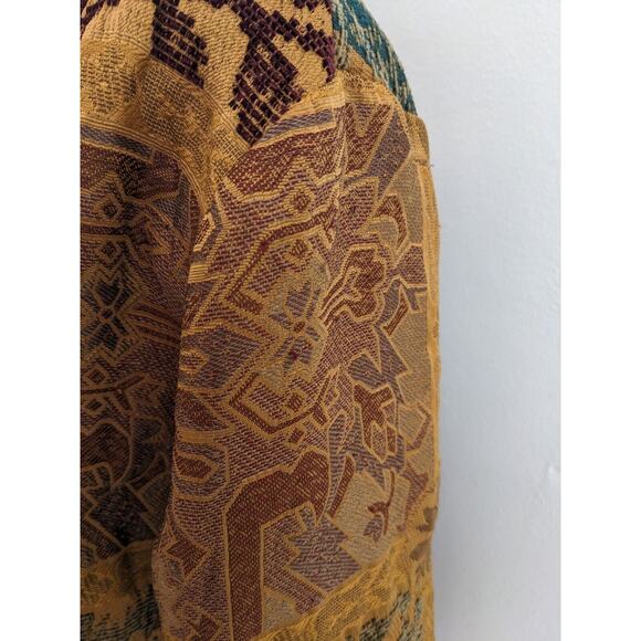 Drapers & Damons Size Large Patchwork Tribal Floral Tapestry Hippie Jacket - Picture 7 of 12